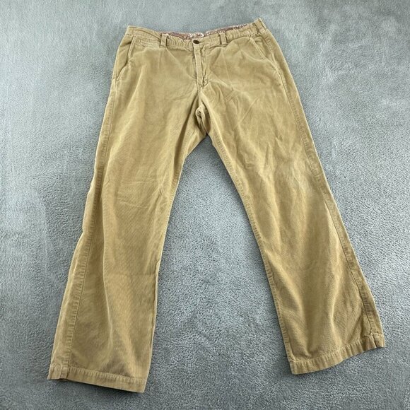 Bonobos Mens Athletic Boot Corduroy Pants 35/32 Beige 100% Cotton 5813 - Picture 1 of 11